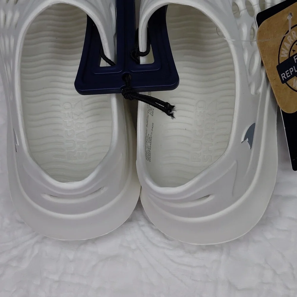 Rugged Shark Kids White Water Shoes Sz 10 Toddler